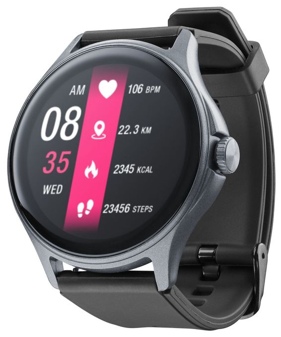 Digital Smartwatch Rund IP67 168 h  ION Pro Round (Schwarz) 