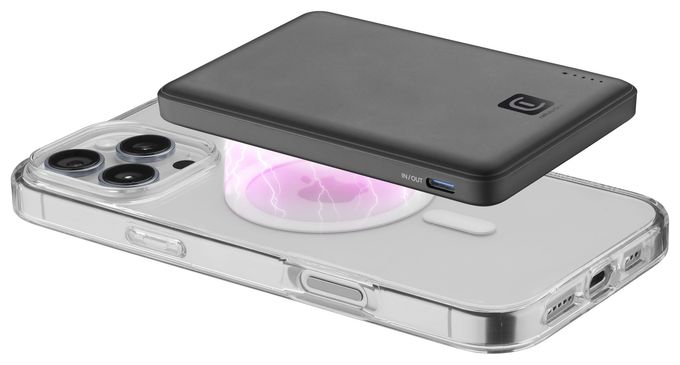 5000 mAh Powerbank USB Typ-C Kabelloses Laden  Magsafe (Schwarz) 