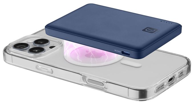 5000 mAh Powerbank USB Typ-C Kabelloses Laden  Magsafe (Blau) 