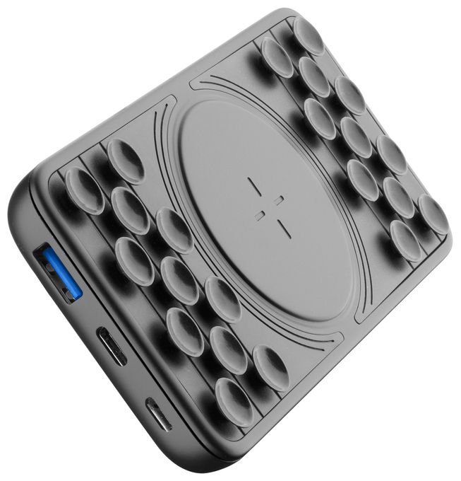 10000 mAh Powerbank USB Typ-C Kabelloses Laden  Octopus Wireless (Schwarz) 