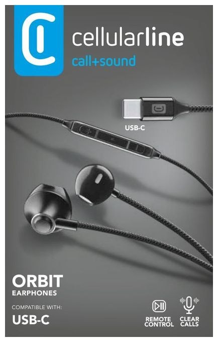 In-Ear Kopfhörer Kabelgebunden USB Typ-C  Orbit (Schwarz) 