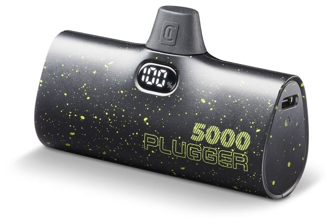5000 mAh Powerbank USB Typ-C  Plugger (Schwarz) 