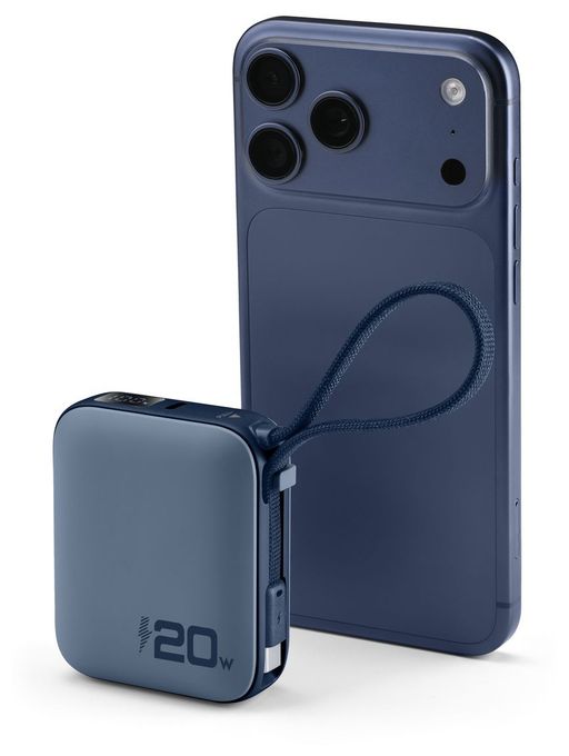 POWER BANK POCKET 10000 mAh 20W USB-C ANSCHLUSS BLAU 