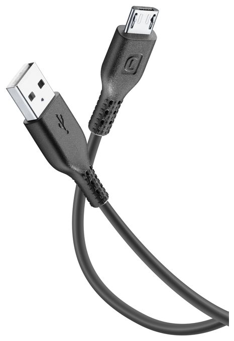USB A auf Micro-USB B bis 10 W 2 m  Power Cable (Schwarz) 