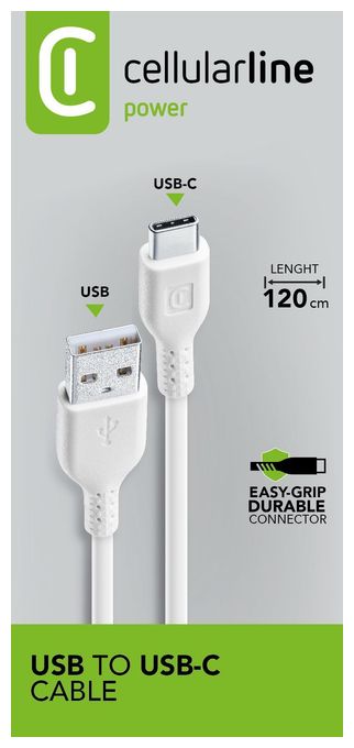 USB A auf bis 15 W 1,2 m  Power Cable (Weiß) 