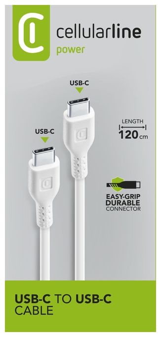 USB C auf bis 60 W 1,2 m  Power Cable (Weiß) 
