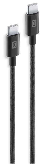 Stecker Rundkabel USB C auf USB C bis 60 W 1,5 m  Power Cable (Schwarz) 