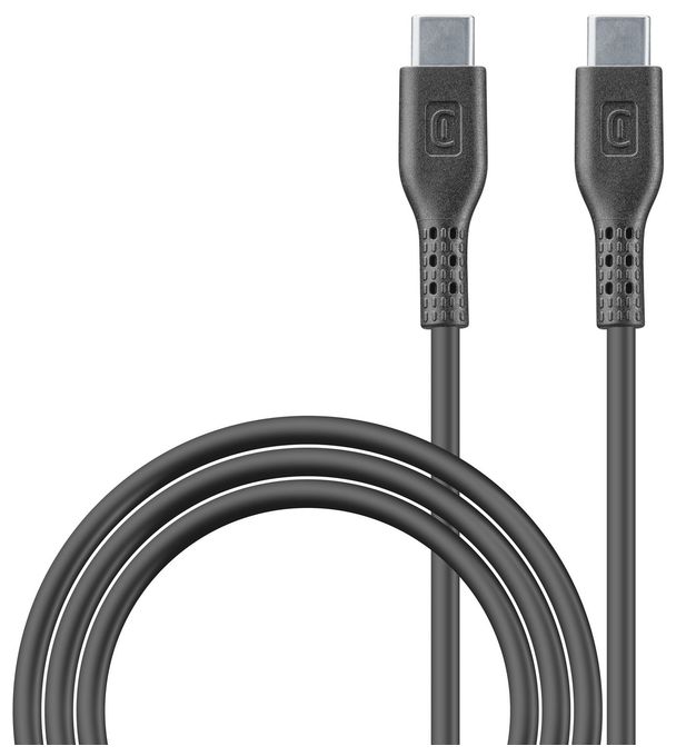 Stecker Rundkabel USB C auf USB C bis 100 W 1,2 m  Power Data Cable (Schwarz) 