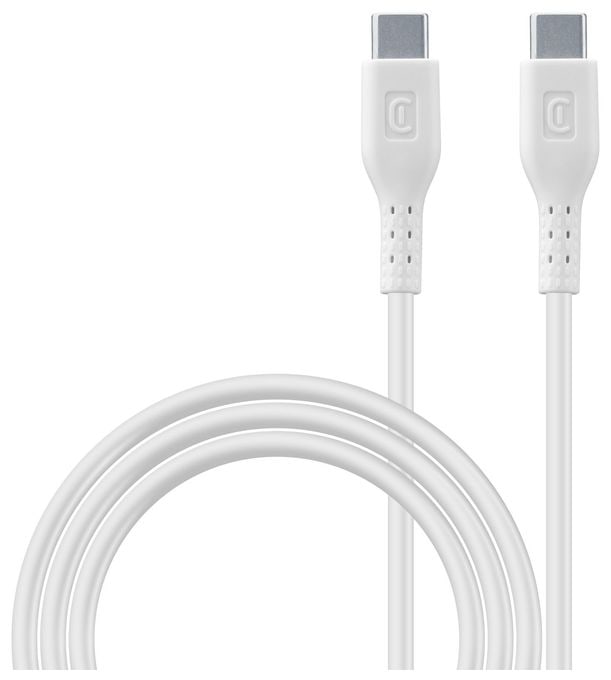 Stecker Rundkabel USB C auf USB C bis 100 W 2 m  Power Data Cable (Weiß) 