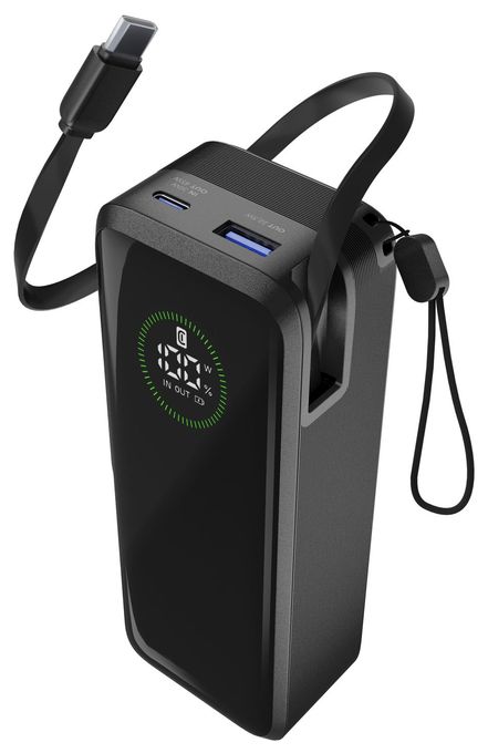 20000 mAh Powerbank USB Typ-C  Roller (Schwarz) 