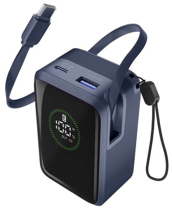 10000 mAh Powerbank USB Typ-C  Roller (Blau) 