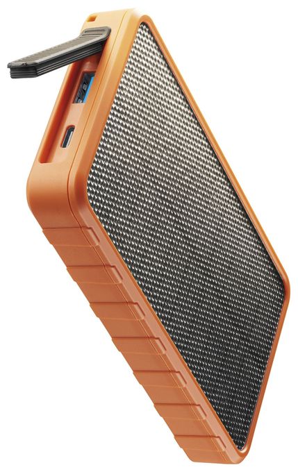 10000 mAh Powerbank USB Typ-C  Solar (Orange) 