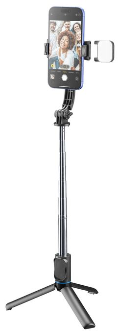 34 mm Universal  Sparkle Bluetooth Selfie Stick (Schwarz) 