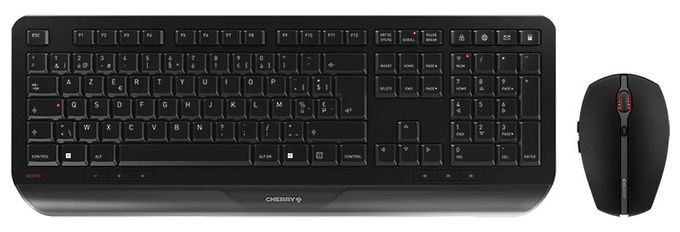 Büro Tastatur RF Wireless 2.400 GHz - 2.4835  Gentix Desktop (Schwarz) 