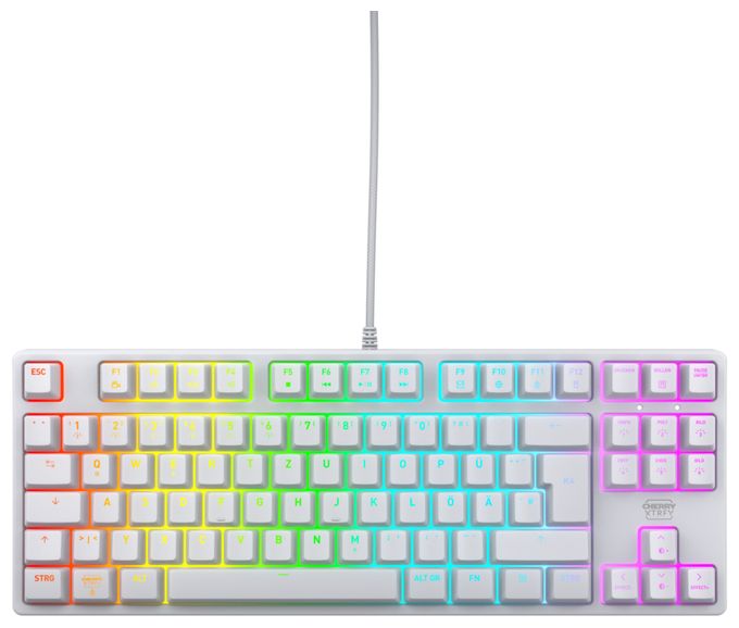 RGB-LED Gaming Tastatur USB  K4V2 TKL (Weiß) 