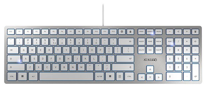 Universal Tastatur USB  KC6000 Slim (Silber, Weiß) 