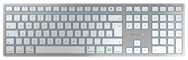 Universal Tastatur USB + Bluetooth  KW9100 Slim für Mac (Silber) 