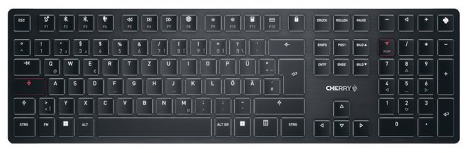 LED Universal Tastatur USB + RF Wireless + Bluetooth  KWXULP (Schwarz) 