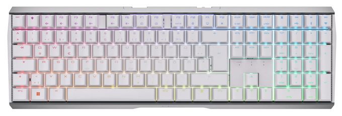RGB-LED Gaming Tastatur RF Wireless + Bluetooth 2.4 GHz  MX3.0S RGB (Weiß) 