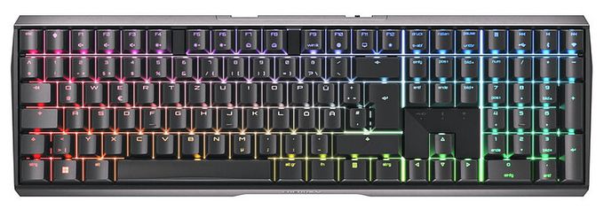 RGB-LED Gaming Tastatur RF Wireless + Bluetooth 2.4 GHz  MX3.0S Wireless (Schwarz) 
