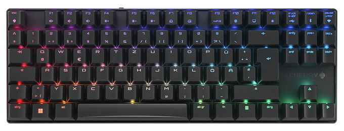 RGB-LED Gaming Tastatur USB + RF Wireless + Bluetooth 2.4 GHz  MX8.2 TKL Wireless RGB (Schwarz) 