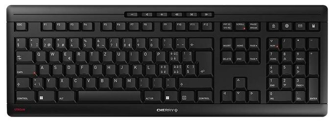 Universal Tastatur RF kabellos + USB 2.4 - 2.4835 GHz  Stream (Schwarz) 