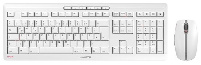 Büro Tastatur RF Wireless 2.4 - 2.4835 GHz  Stream Desktop (Weiß) 