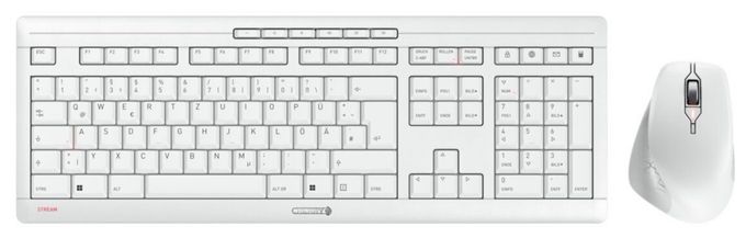 Heimbüro Tastatur RF Wireless 2.4 GHz  Stream Desktop Comfort (Weiß) 