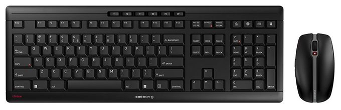 Universal Tastatur RF Wireless 2.4 - 2.4835 GHz  Stream Desktop Recharge (Schwarz) 