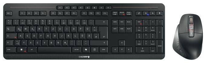 LED Heimbüro Tastatur USB + RF Wireless + Bluetooth 2.4 GHz  Stream Desktop Ultimate (Schwarz) 