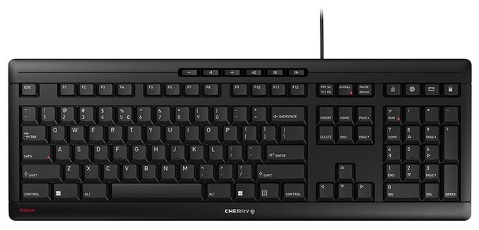 Büro Tastatur USB  Stream Keyboard (Schwarz) 