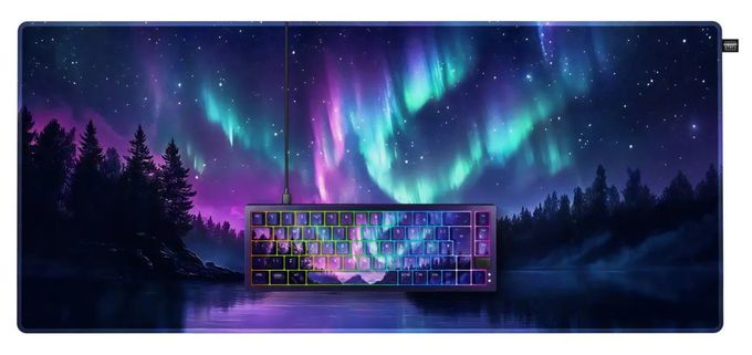 RGB-LED Home Tastatur USB  XTRFY K5V2 & GP6 Northern Light Bundle (Mehrfarbig) 