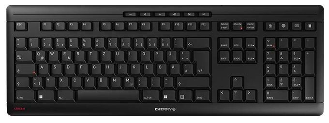 Universal Tastatur RF kabellos + USB 2.4 - 2.4835 GHz  JK-8550DE-2 Stream (Schwarz) 