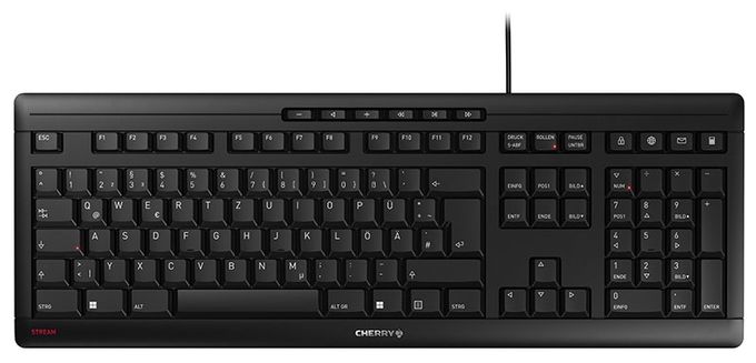 Büro Tastatur USB  Stream Keyboard (Schwarz) 