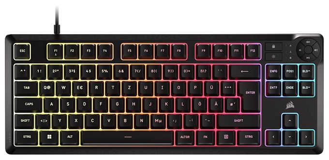 RGB-LED Gaming Tastatur USB  K55 Core TKL RGB (Schwarz) 