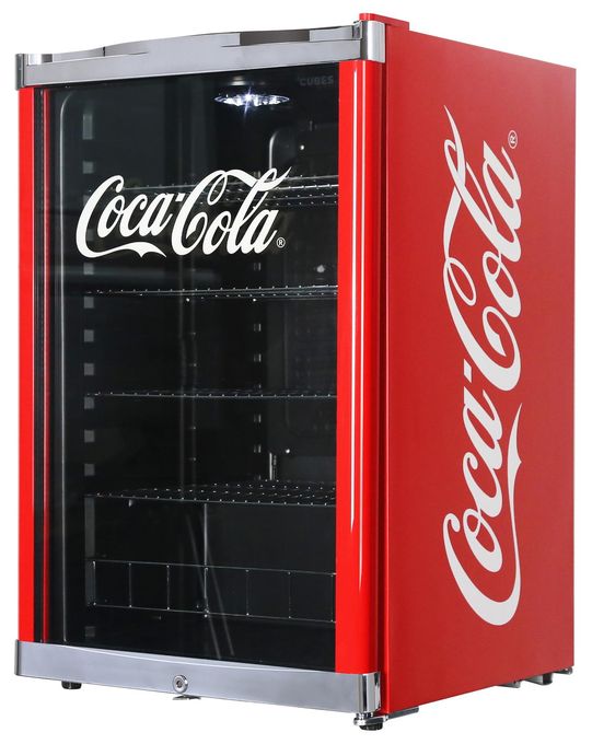 115 l Tischkühlschrank EEK: E 81 kWh Jahr  HighCube Coca Cola HC166E (Rot) 