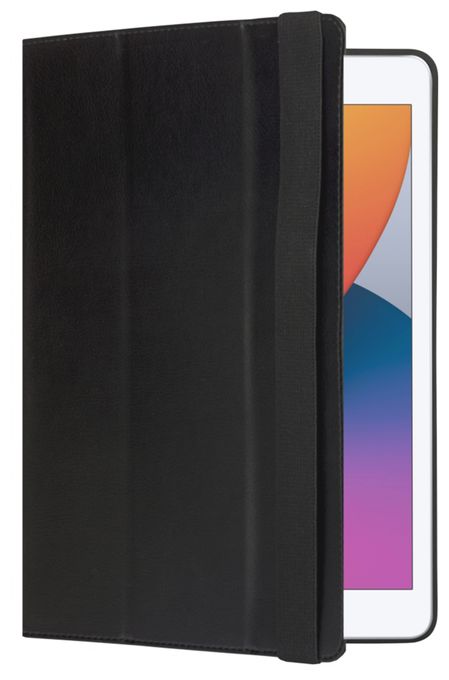 Flip case aus Kunstleder für Apple iPad (2021) bis 25,9 cm (10.2") Kratzresistent mit Magnetverschluss (Schwarz) Oslo 
