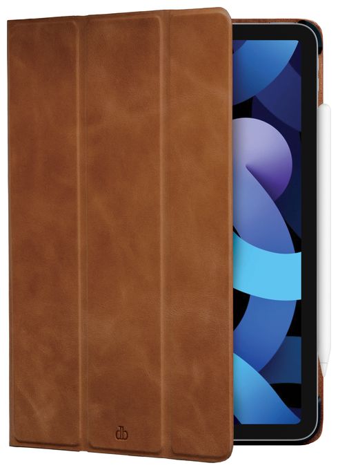 Folio aus Vollnarbenleder für Apple iPad Air 10.9"/Pro 11" bis 27,7 cm (10.9") Kratzresistent mit Magnetverschluss (Beige) Risskov 