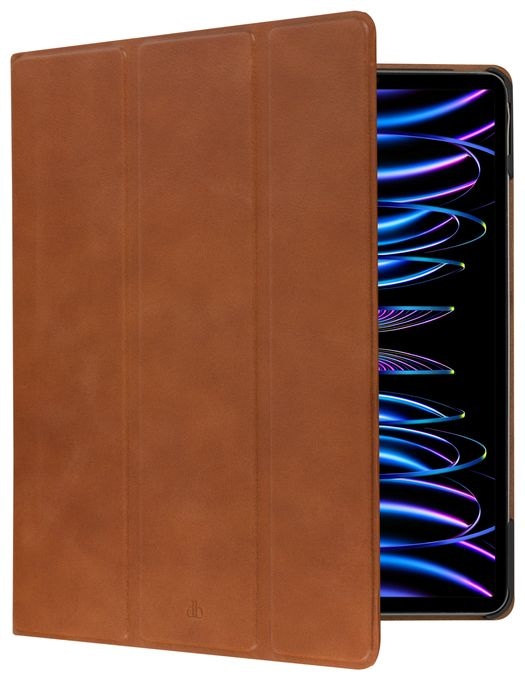 Folio aus Vollnarbenleder für Apple iPad mini (6th generation) bis 21,1 cm (8.3") Kratzresistent mit Magnetverschluss (Beige) Risskov 