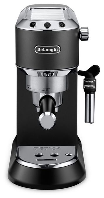 EC685.BK Dedica Style Siebträger Kaffeemaschine 15 bar 1300 W (Schwarz, Chrom, Edelstahl) 