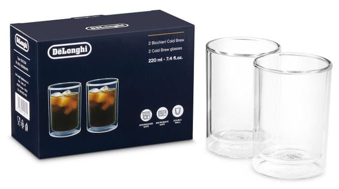  DLSC324 Cold Brew Doppelwandige Thermogläser 220 ml (Transparent) 