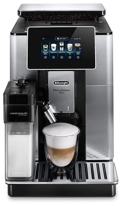 Kaffeevollautomat 19 bar 2,2 l 500 g AutoClean  PrimaDonna ECAM610.74.MB (Schwarz, Edelstahl) 