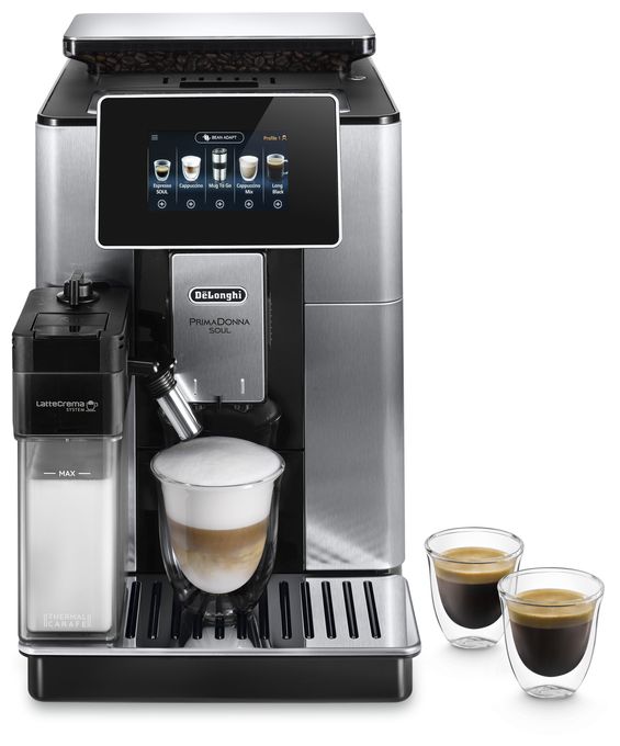 Kaffeevollautomat 2,2 l 500 g (Metal Black) PrimaDonna Soul ECAM610.75.MB 