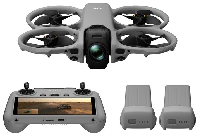 15520 x 7760 Pixel Oktocopter Multicopter/Drohne Flugzeit: 23 min  Avata 360 Fly More Combo (RC 2) (Grau) 