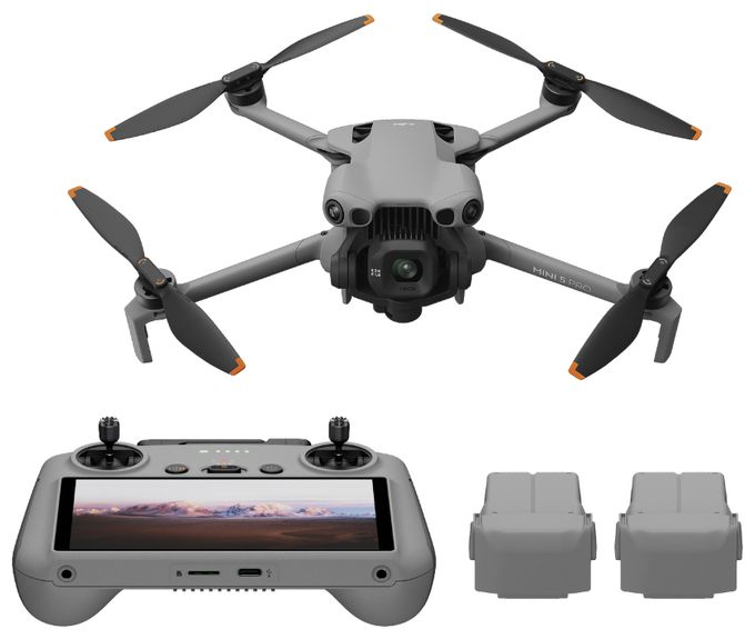 8192 x 6144 Pixel Quadrocopter Multicopter/Drohne Flugzeit: 36 min  Mini 5 Pro Fly More Combo Plus (DJI RC2) (Schwarz, Grau) 
