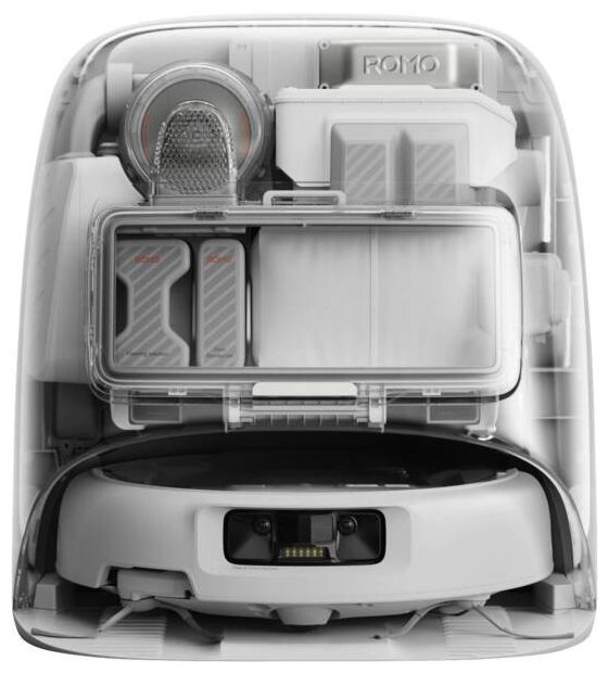 Saugroboter nass/trocken 180 min Akku 25000 Pascal Leistung  Romo P (Transparent) 