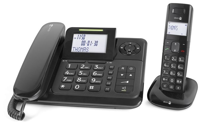 Analoges/DECT-Telefon  Comfort 4005 Combo (Schwarz) 