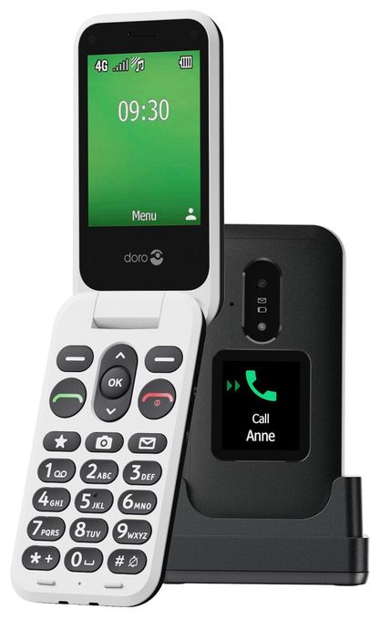 4G Smartphone 7,11 cm (2.8 Zoll) 0,3 MP Single SIM  Leva E30 (Schwarz, Weiß) 