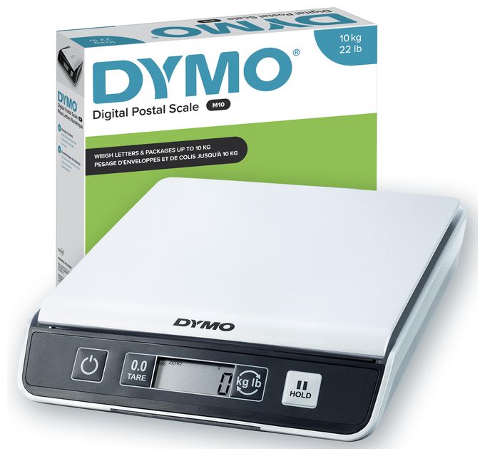DYMO M10 Paketwaage | bis zu 10 kg | USB Briefwaage mit LCD-Bildschirm | 20 cm x 20 cm 