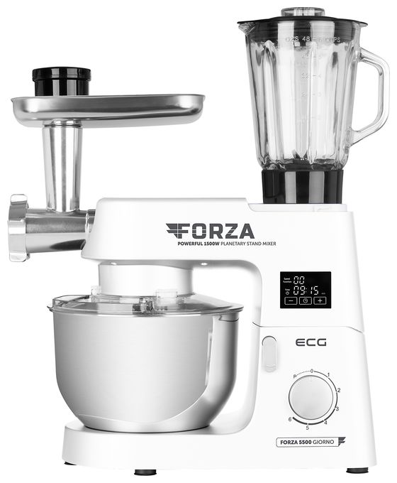 1500 W Küchenmaschine 6,5 l  Forza 5500 (Edelstahl, Weiß) 